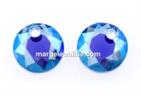 Swarovski, pandantiv chaton, sapphire shimmer, 8mm - x2