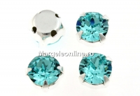 Swarovski, chaton montees, light turquoise, 6mm - x10