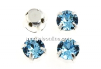 Swarovski, chaton montees aquamarine, 4mm - x20