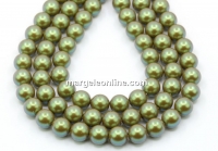 Perle Preciosa, pearlescent khaki, 4mm - x100