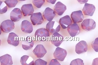 Preciosa, margele bicone, amethyst opal, 4mm - x40
