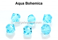 Preciosa, margele bicone, aqua bohemica, 4mm - x40