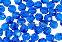 Preciosa, margele, rotund fatetat, capri blue, 4mm - x10