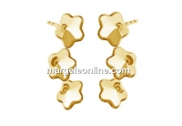 Baza cercei argint 925 placat cu aur fancy floare 6mm - x1per