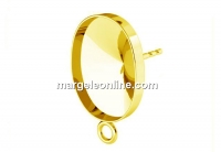 Tortite cercei, ag925 pl cu aur, oval, pt. fancy 4122 de 14x10mm  - x1per