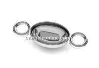 Baza link ag925, oval, pt. fancy rivoli 4120 de 8x6mm  - x1