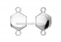 Baza link argint 925, pentru hexagon Swarovski 4683  - x1