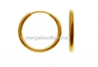 Cercei 12mm, argint 925 placat cu aur - x1per