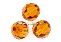 Preciosa, margele, rotund fatetat, topaz, 4mm - x10