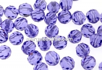 Swarovski, rotund fatetat, tanzanite, 6mm - x6
