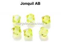 Preciosa, margele bicone, jonquil AB, 3mm - x40