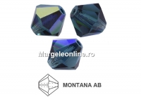 Preciosa, margele bicone, capri blue AB, 3mm - x40