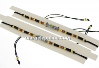 Bratara cod Morse, cristale diamond cut, reglabila - x1