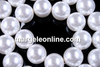 Perle tip Mallorca, rotund, alb,  4.5mm