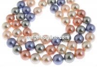 Perle tip Mallorca, rotund, mix, 12mm