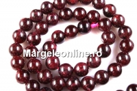 Margele granat rosu, rotund, 3.5mm