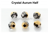 Preciosa, margele, rotund fatetat, aurum half, 4mm - x10