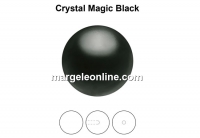 Perle Preciosa cu un orificiu, magic black, 4mm - x4