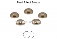 Preciosa, cabochon perla cristal, bronze, 3mm - x4