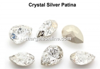 Ideal crystals, fancy picatura, silver patina, 10x7mm - x4