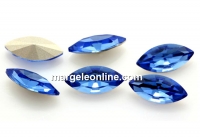 Ideal navette, fancy chaton, sapphire, 10mm - x4