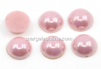 Ideal crystals, cabochon, pink chifon, 8.5mm - x2