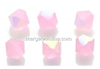 Preciosa, margele bicone, pink sapphire AB MAT, 4mm - x40