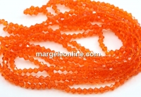 Sirag margele cristal, biconic fatetat, hyacinth, 4mm