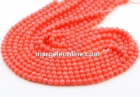 Margele Coral, corai, rotund, grad A, 4.5mm