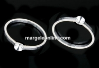 Baza inel argint 925, chaton 4mm, interior 17.7mm - x1
