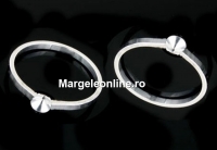 Baza inel argint 925, chaton 4mm, interior 18.4mm - x1