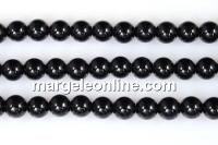 Margele onix negru, rotund, 3.5mm