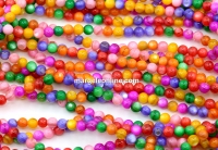 Margele sidef multicolor, rotund, 4mm
