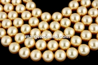 Ideal premium pearls, gold, 6mm - x50