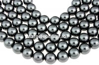 Ideal premium pearls, dark grey, 3mm - x100