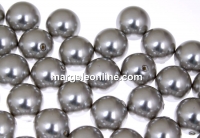 Perle Ideal cu un orificiu, light grey, 10mm - x2