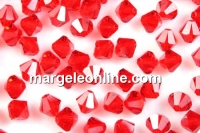 Ideal, margele bicone, red hyacinth, 4mm - x40