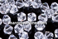 Ideal, margele bicone, crystal, 6mm - x24