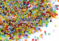 Margele de nisip, mix silver line, 2mm - x100g