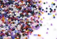 Margele de nisip, mix pearlescent 2mm - x100g