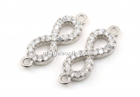 Link infinit, argint 925 placat cu rodiu, 17mm  - x1