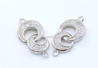 Link Forever together cu cristale, argint 925 placat cu rodiu, 21mm - x1