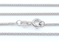 Lant impletit, argint 925 placat cu rodiu, 45cm - x1