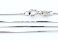 Lant snake patrat, argint 925 placat cu rodiu, 45cm - x1