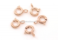 Incuietoare rotunda, argint 925 placat cu aur roz, 5.9mm - x2