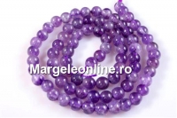 Margele ametist natural, rotund, 5.5mm
