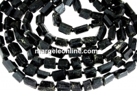 Margele turmalina neagra, piatra naturala bruta, 9-12x9mm