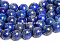 Margele lapis lazuli natural A+, rotund, 16mm