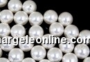 Ideal single hole pearls, white, 14mm - x2