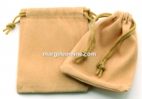 Saculet catifea, bej natur, 9x7cm - x5